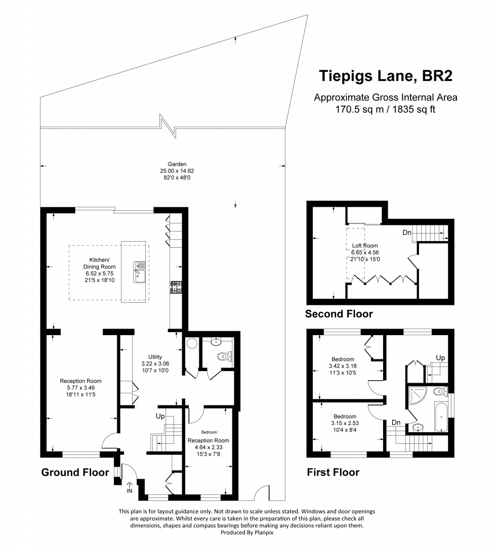 Floorplan for Tiepigs Lane, Bromley