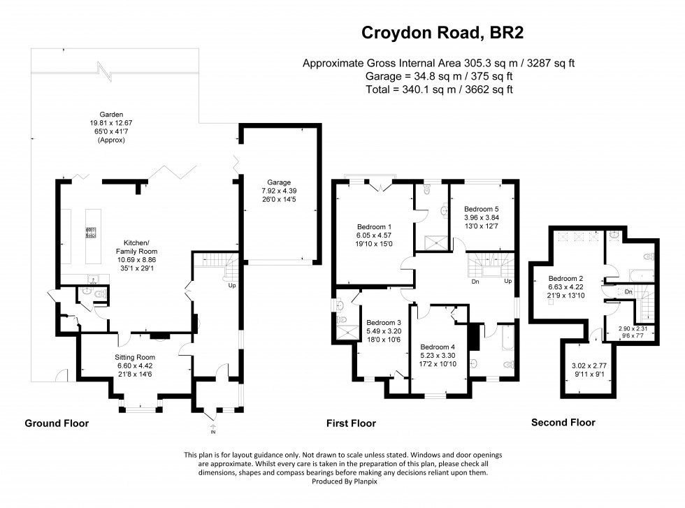 Floorplan for Croydon Road, Keston