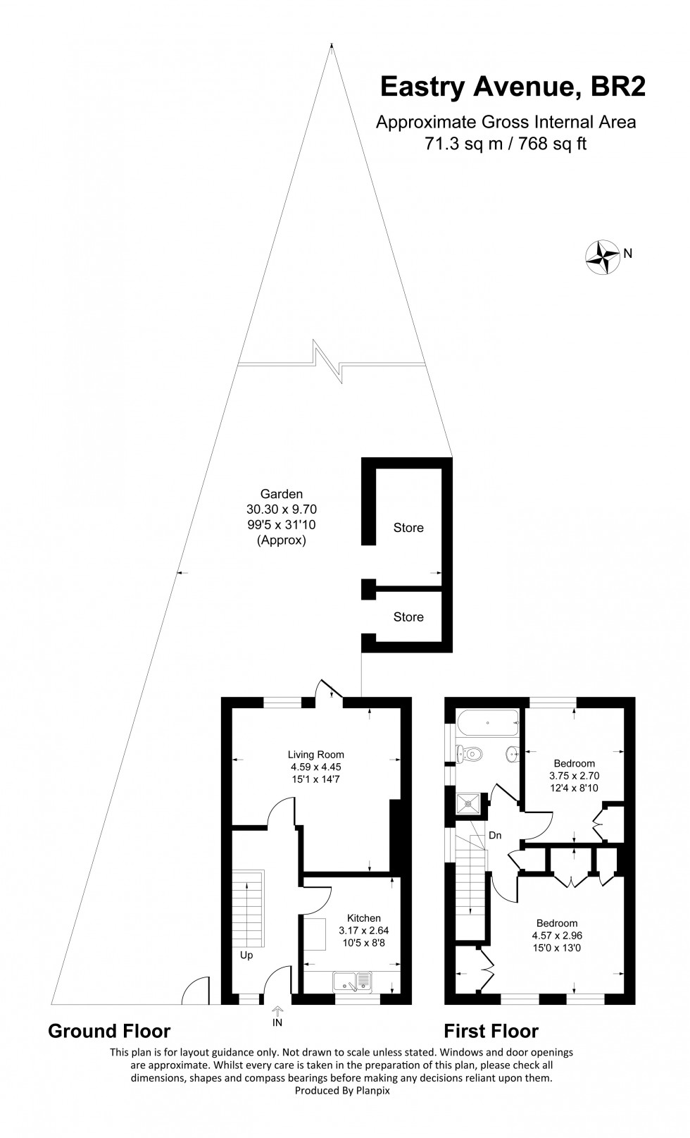 Floorplan for Eastry Avenue, Bromley