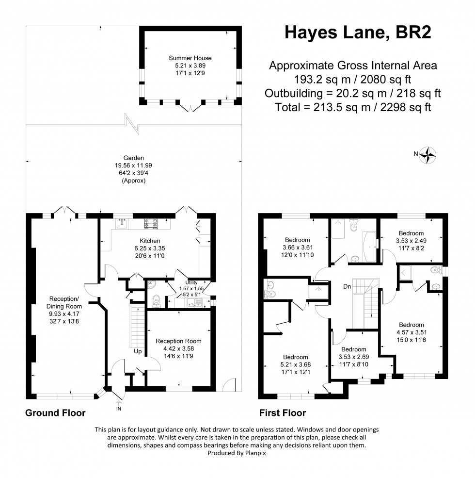 Floorplan for Hayes Lane, Bromley