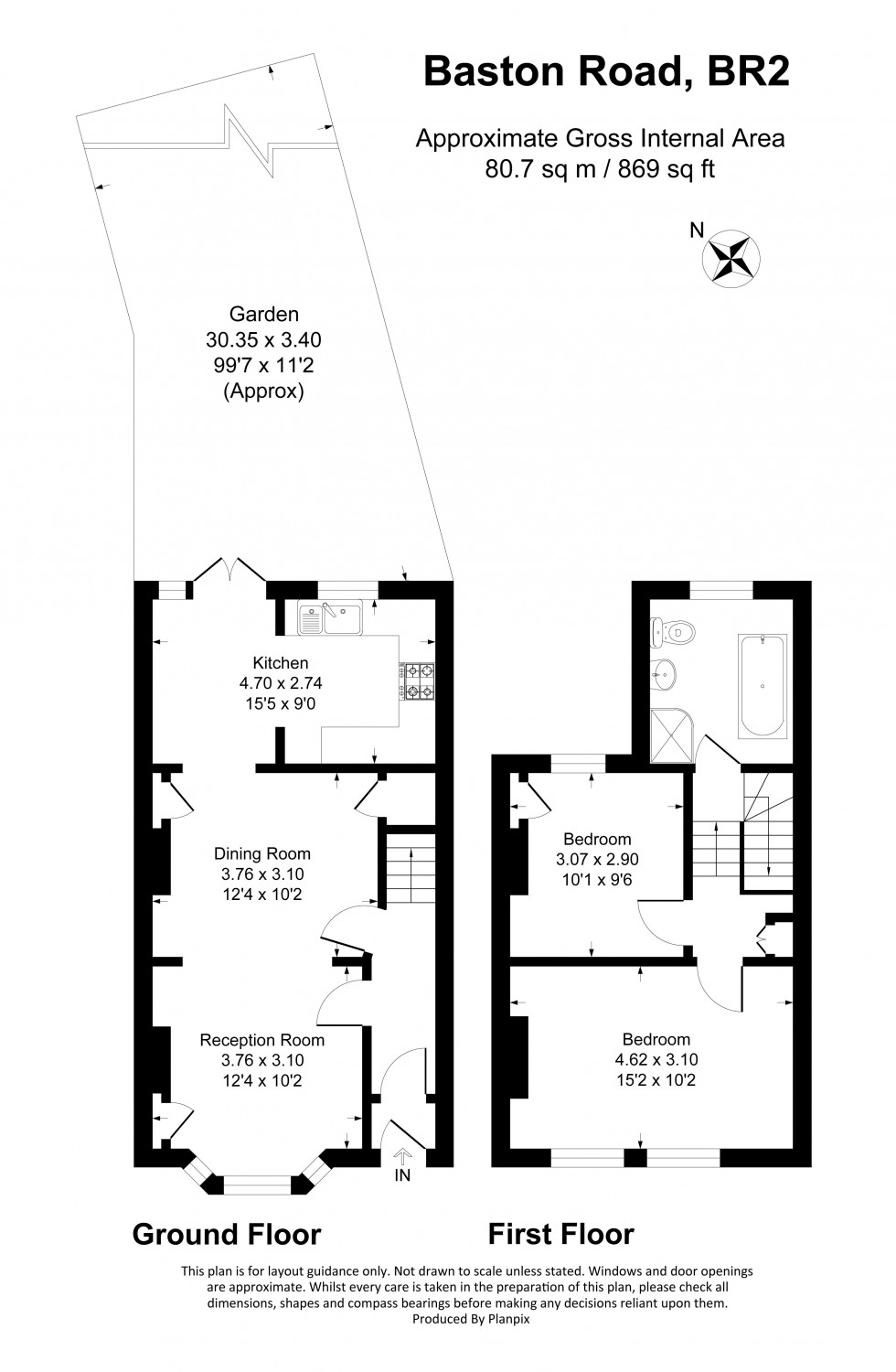 Floorplan for Baston Road, Bromley