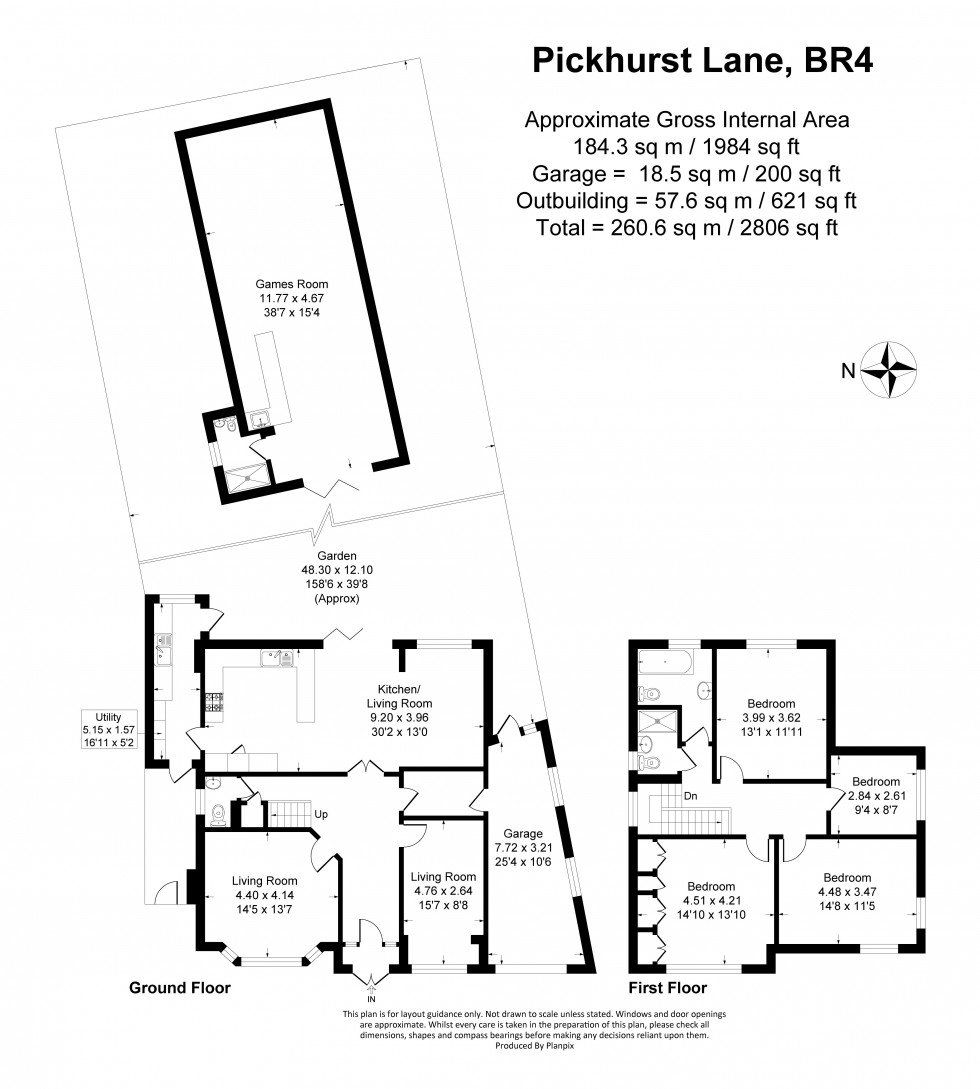 Floorplan for Pickhurst Lane, West Wickham