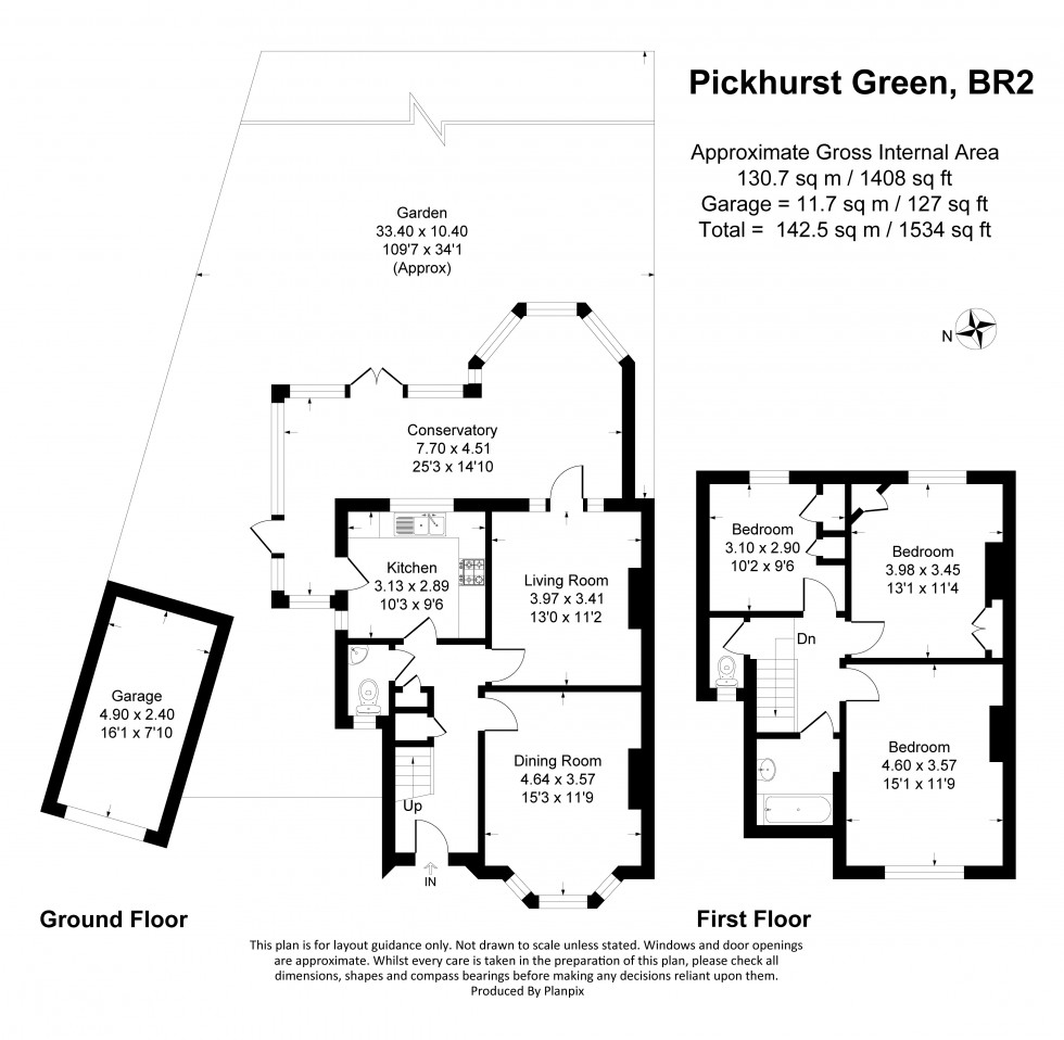Floorplan for Pickhurst Green, Bromley