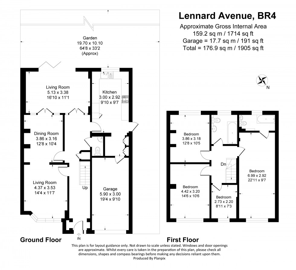 Floorplan for Lennard Avenue, West Wickham