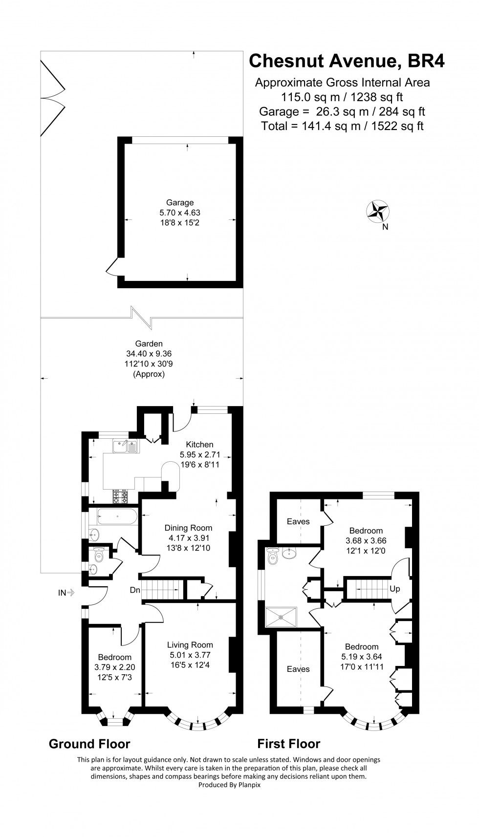 Floorplan for Chestnut Avenue, West Wickham