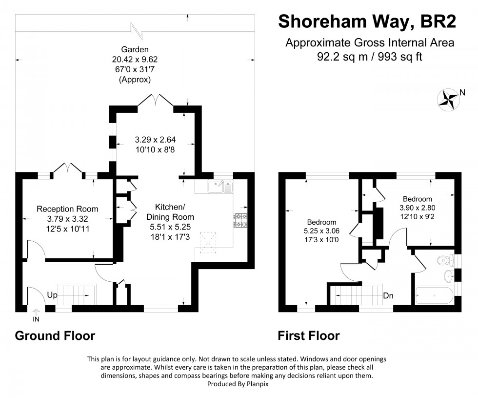Floorplan for Shoreham Way, Bromley