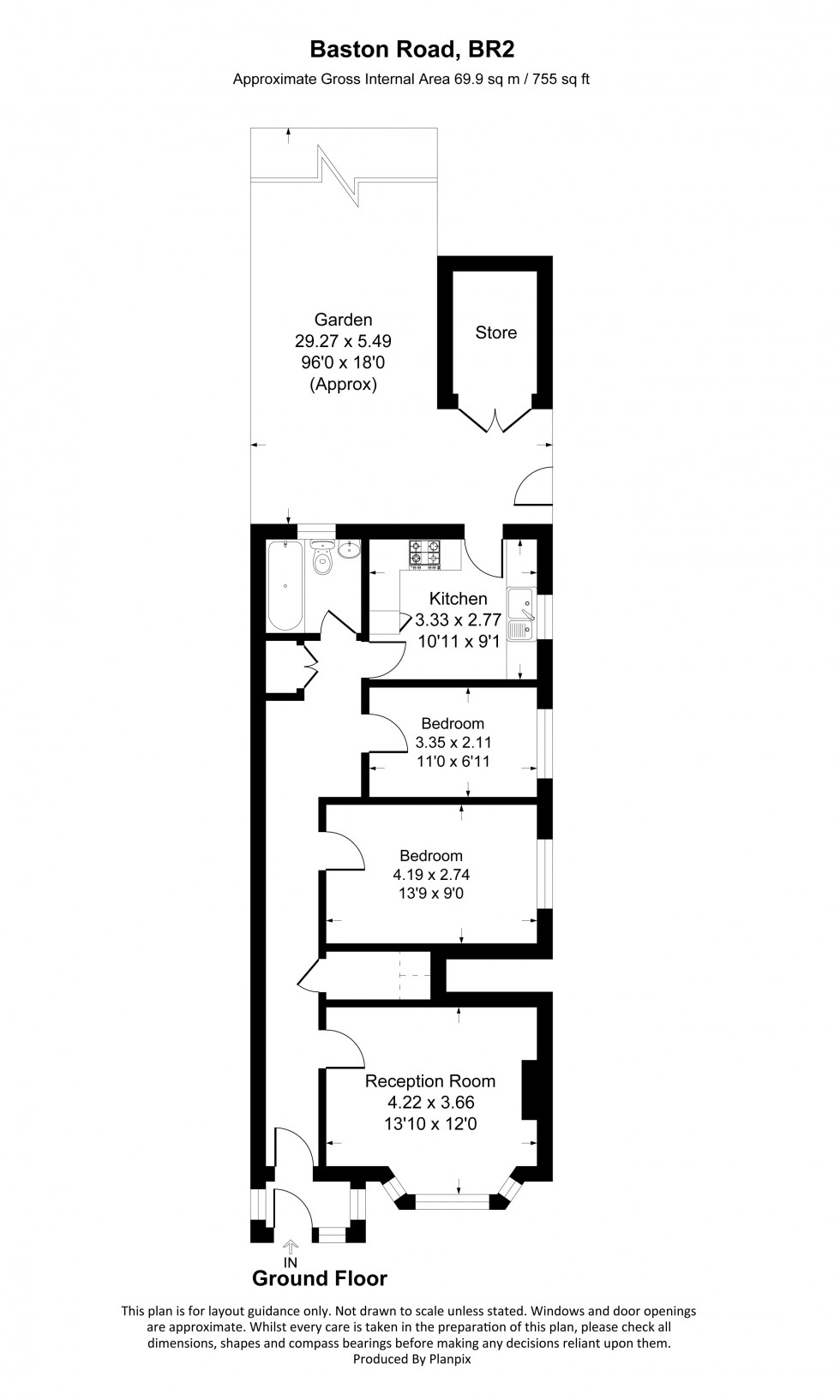 Floorplan for Baston Road, Bromley