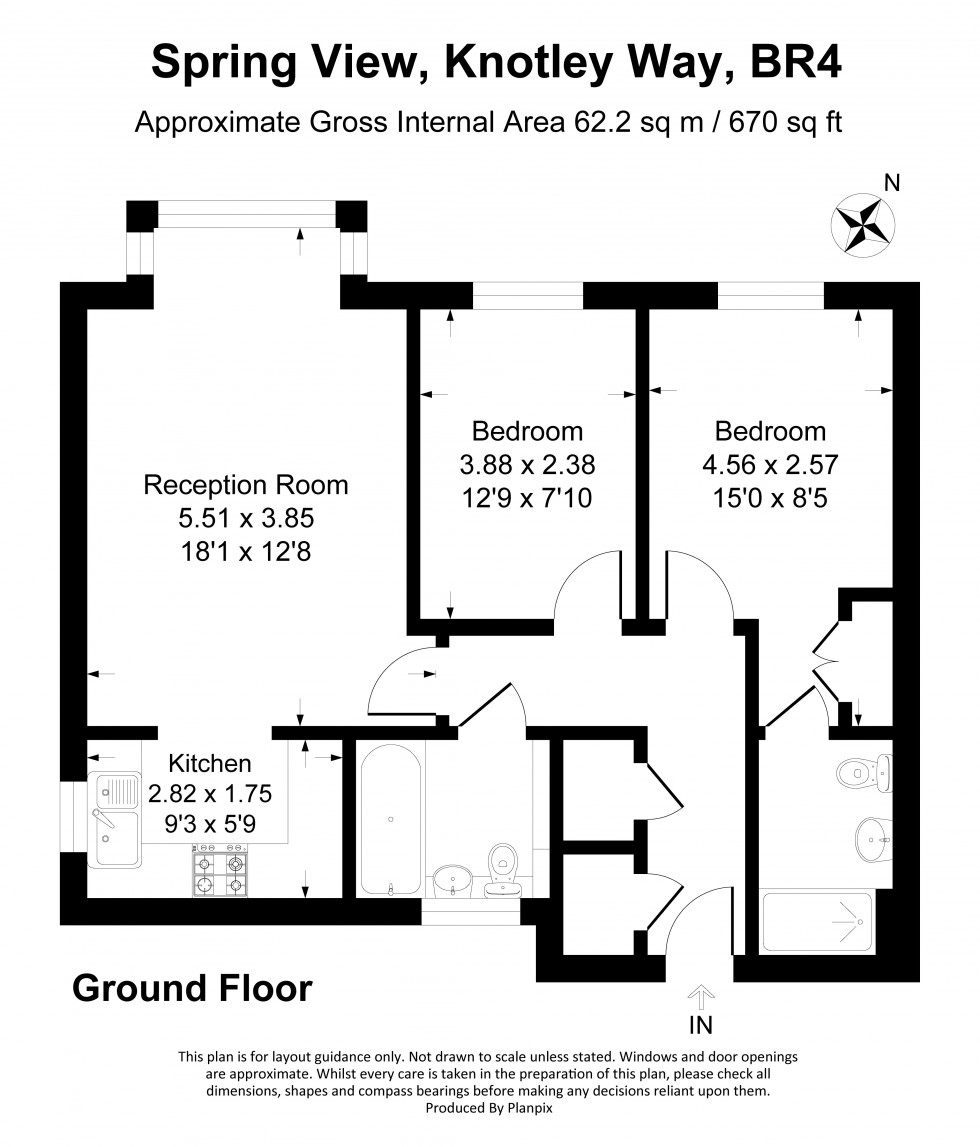 Floorplan for Knotley Way, West Wickham
