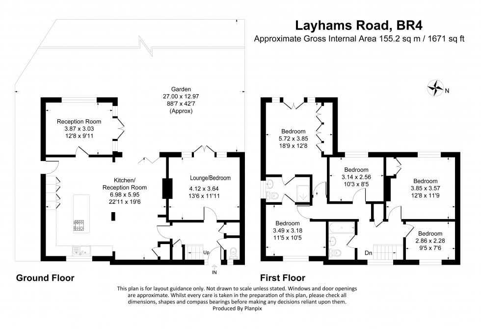 Floorplan for Layhams Road, West Wickham