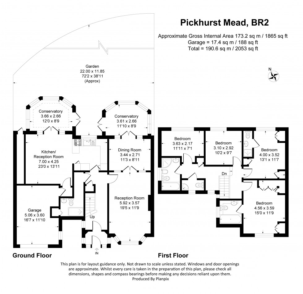 Floorplan for Pickhurst Mead, Bromley
