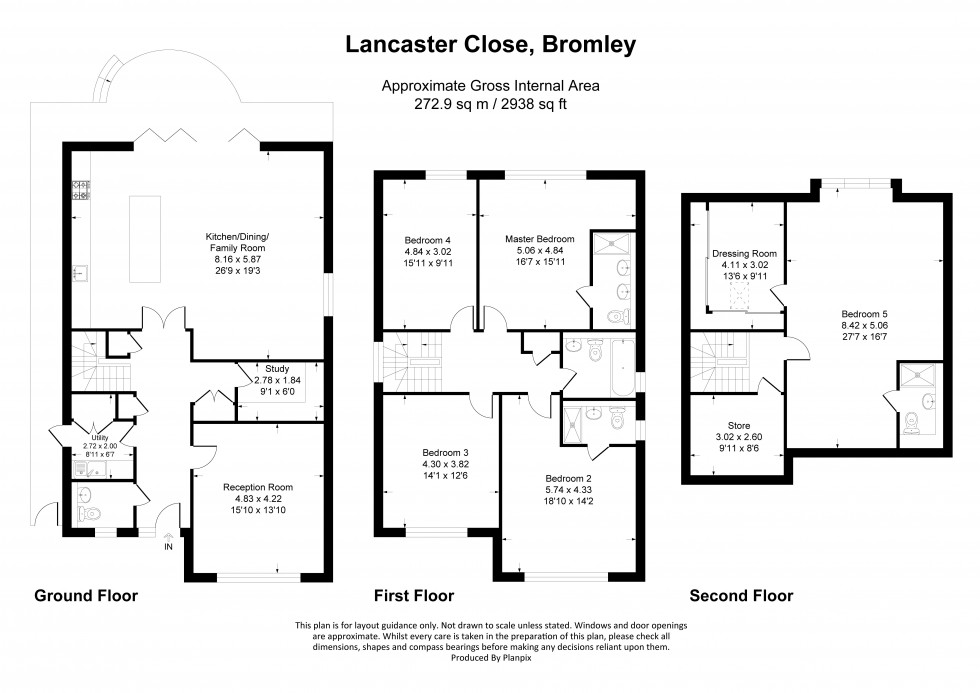 Floorplan for Lancaster Close, Bromley