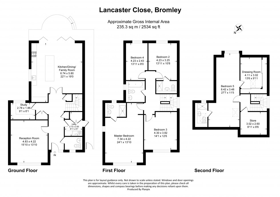 Floorplan for Lancaster Close, Bromley