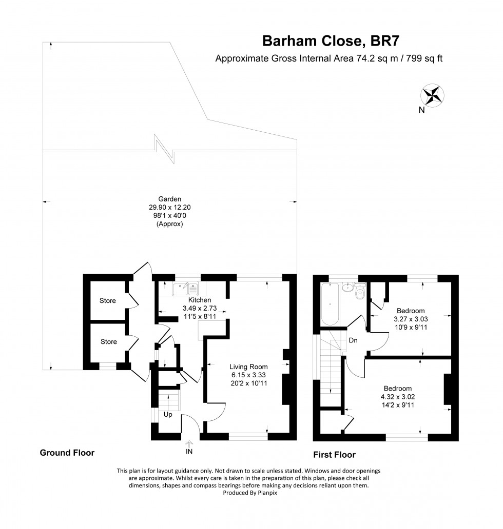 Floorplan for Barham Road, Chislehurst