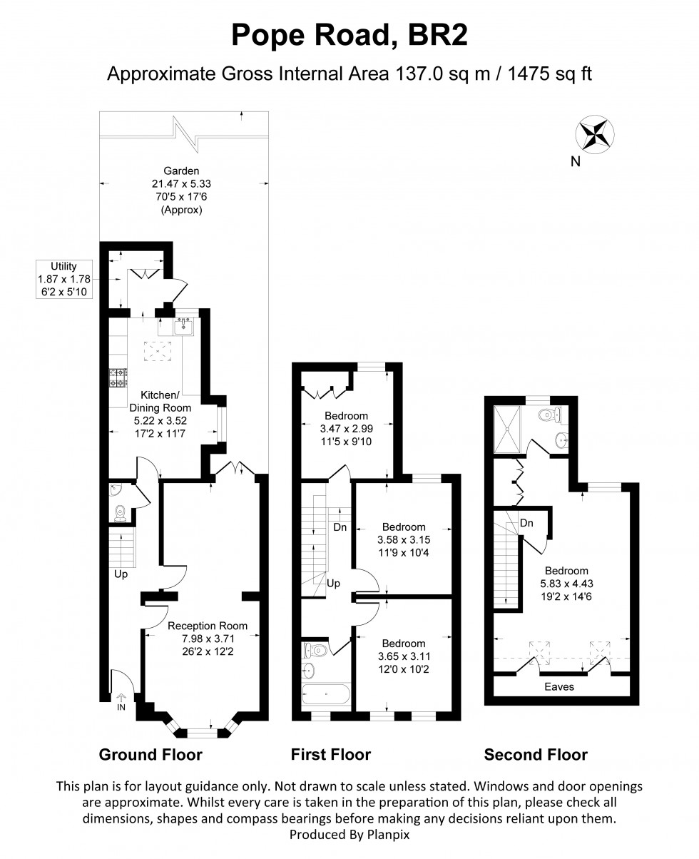 Floorplan for Pope Road, Bromley