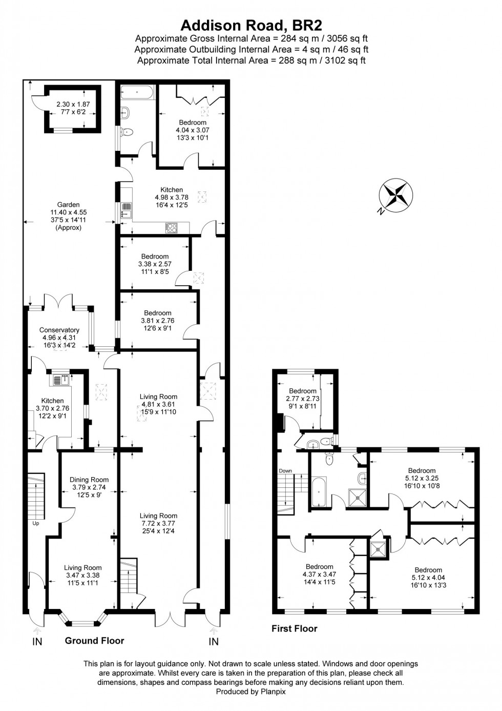 Floorplan for Addison Road, Bromley