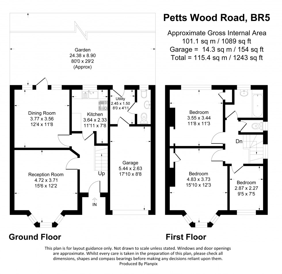 Floorplan for Petts Wood Road, Petts Wood