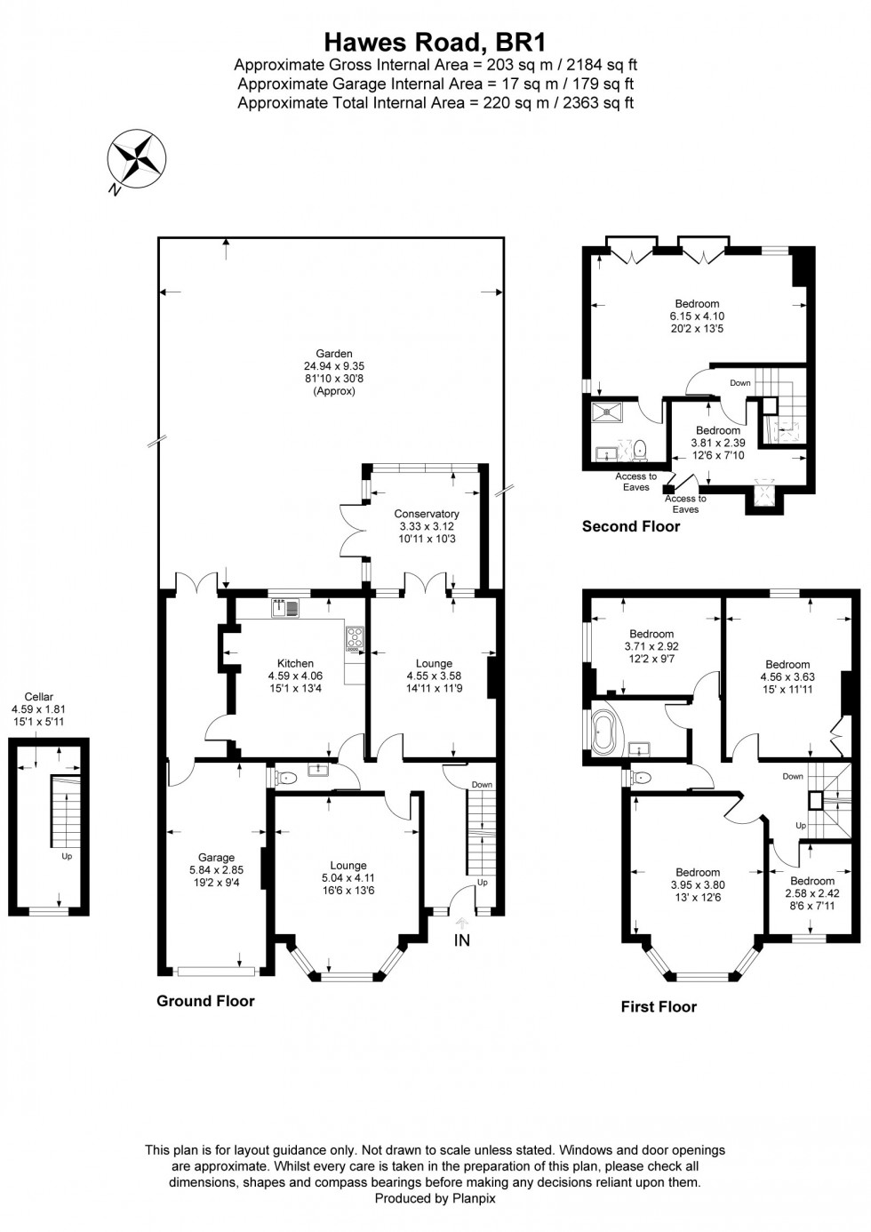 Floorplan for Hawes Road, Bromley