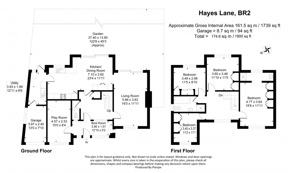 Floorplan for Hayes Lane, Bromley