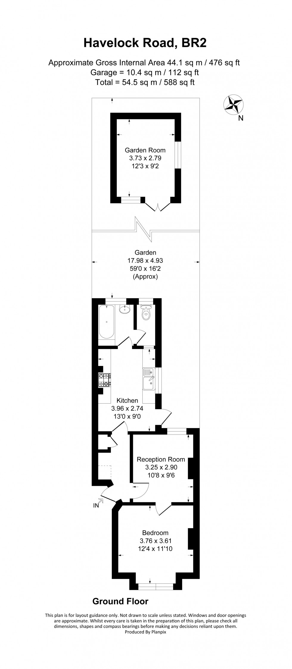 Floorplan for Havelock Road, Bromley