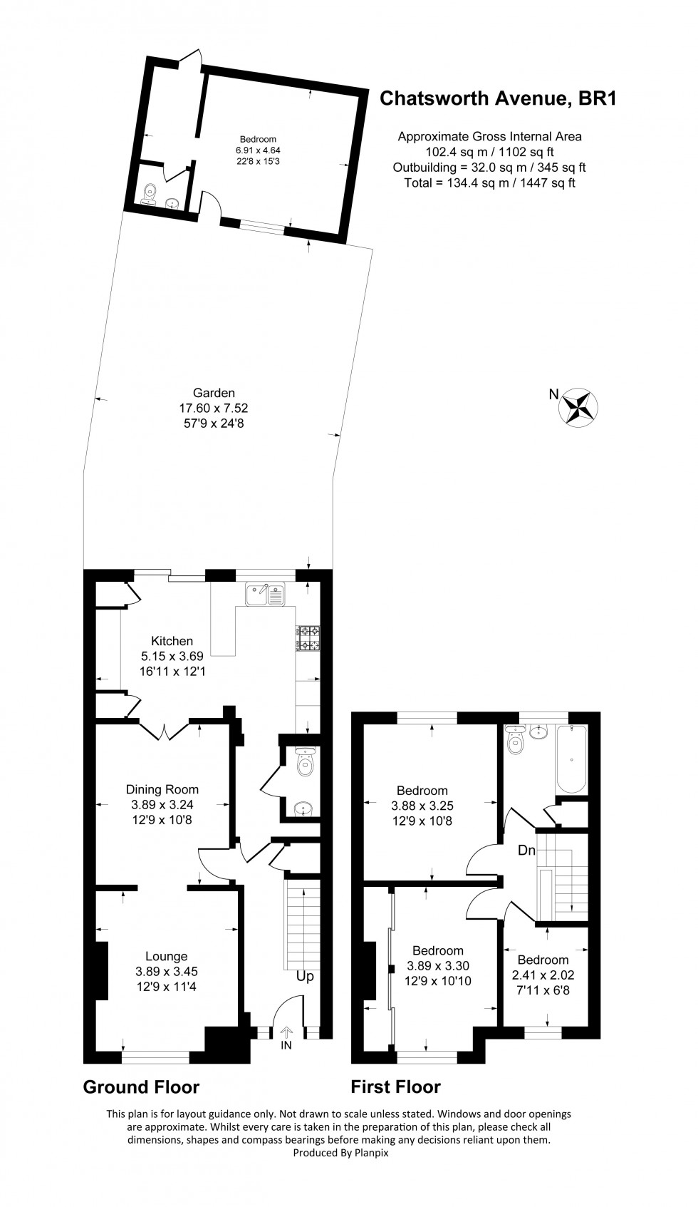 Floorplan for Chatsworth Avenue, Bromley