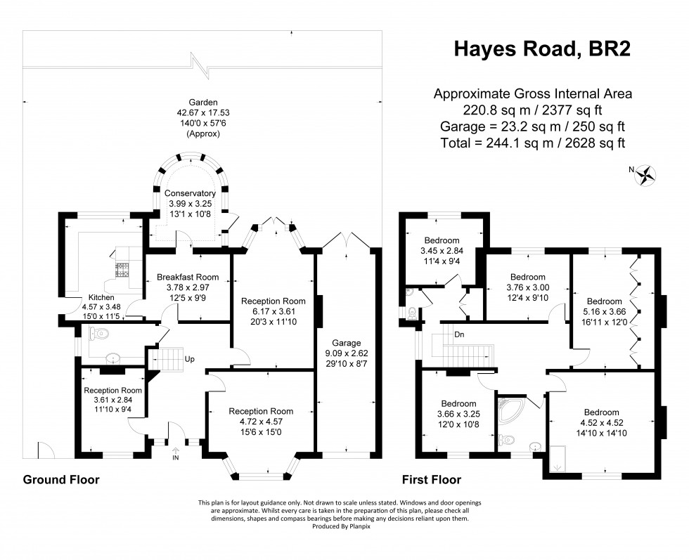 Floorplan for Hayes Road, Bromley