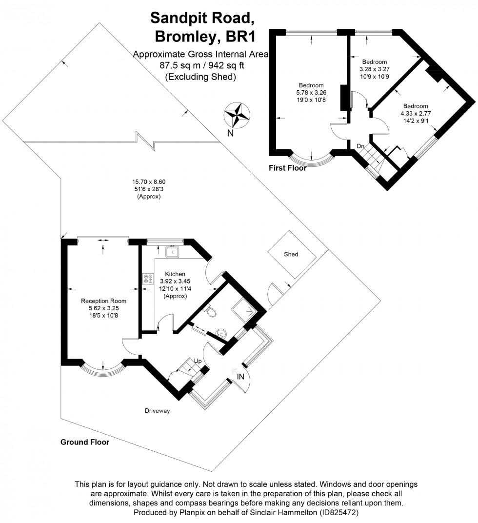 Floorplan for Sandpit Road, Bromley, Kent