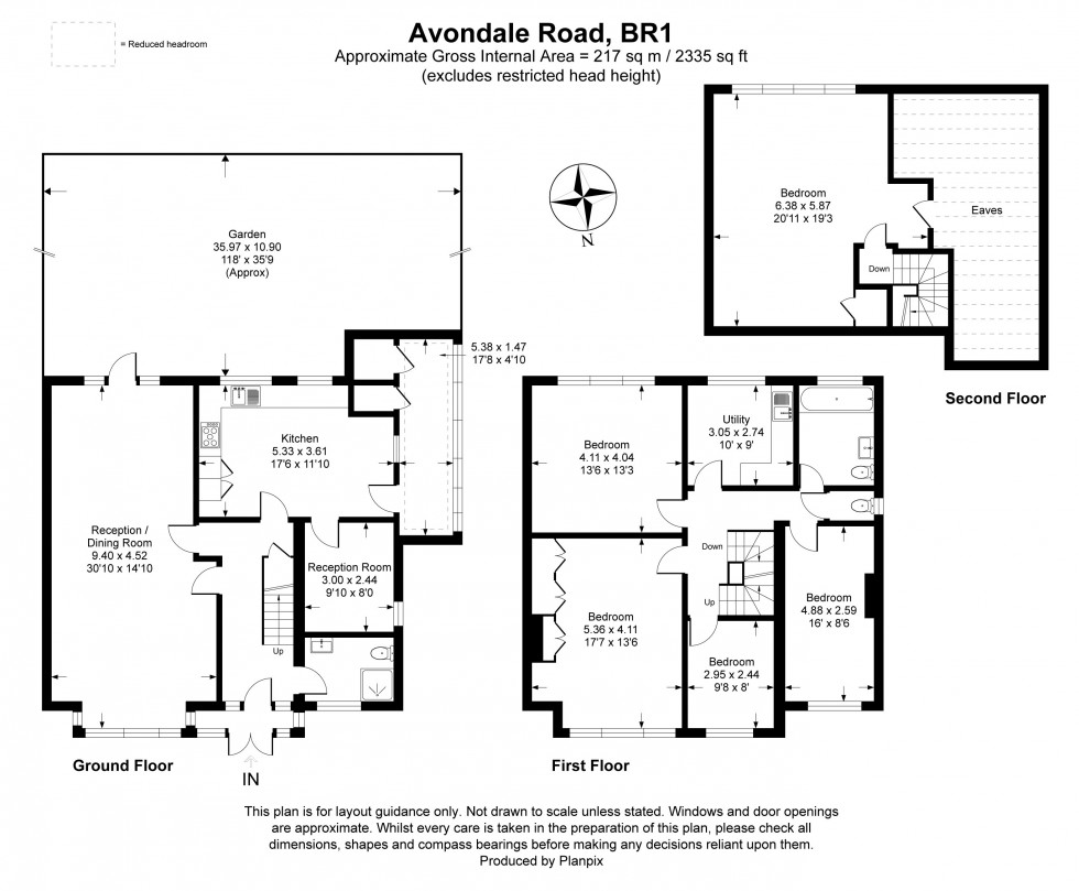 Floorplan for Avondale Road, Bromley
