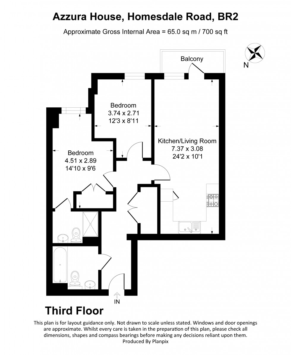 Floorplan for Homesdale Road, Bromley