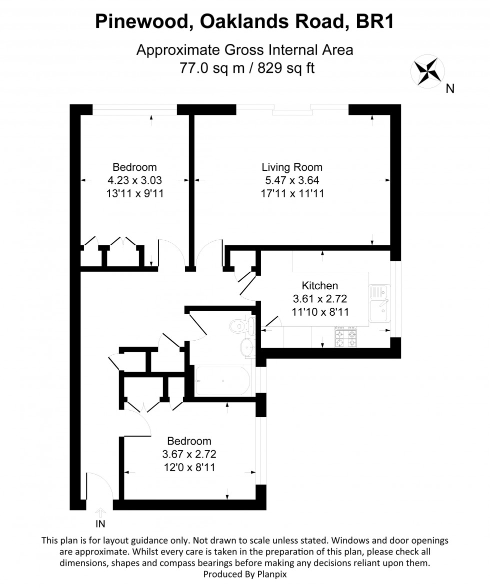 Floorplan for Oaklands Road, Bromley