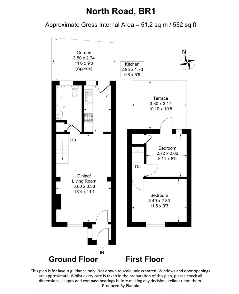 Floorplan for North Road, Bromley