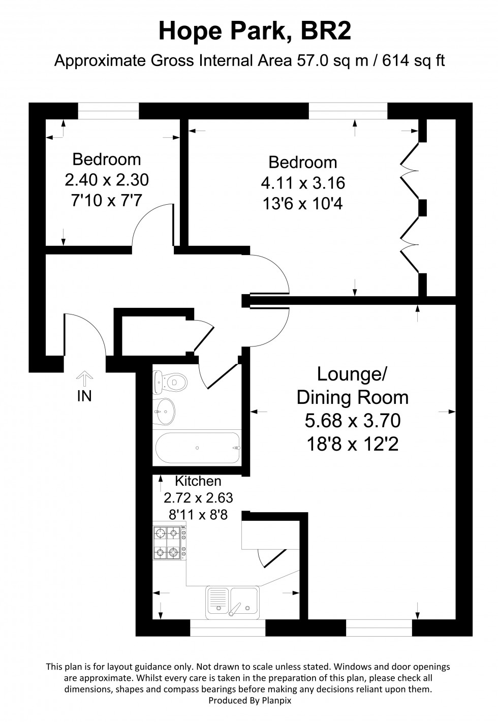 Floorplan for Hope Park, Bromley