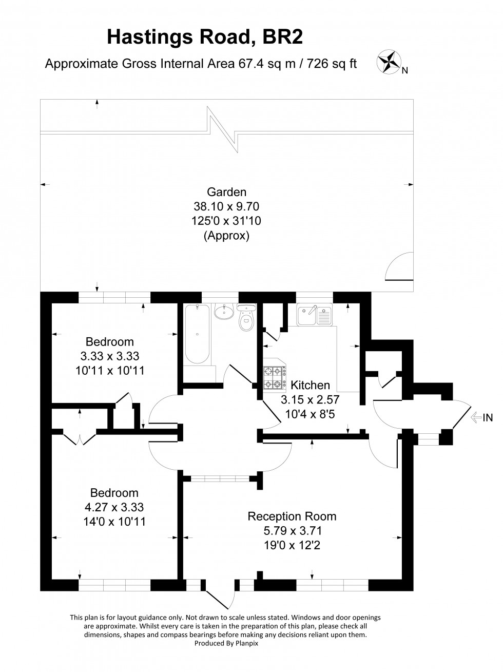 Floorplan for Hastings Road, Bromley