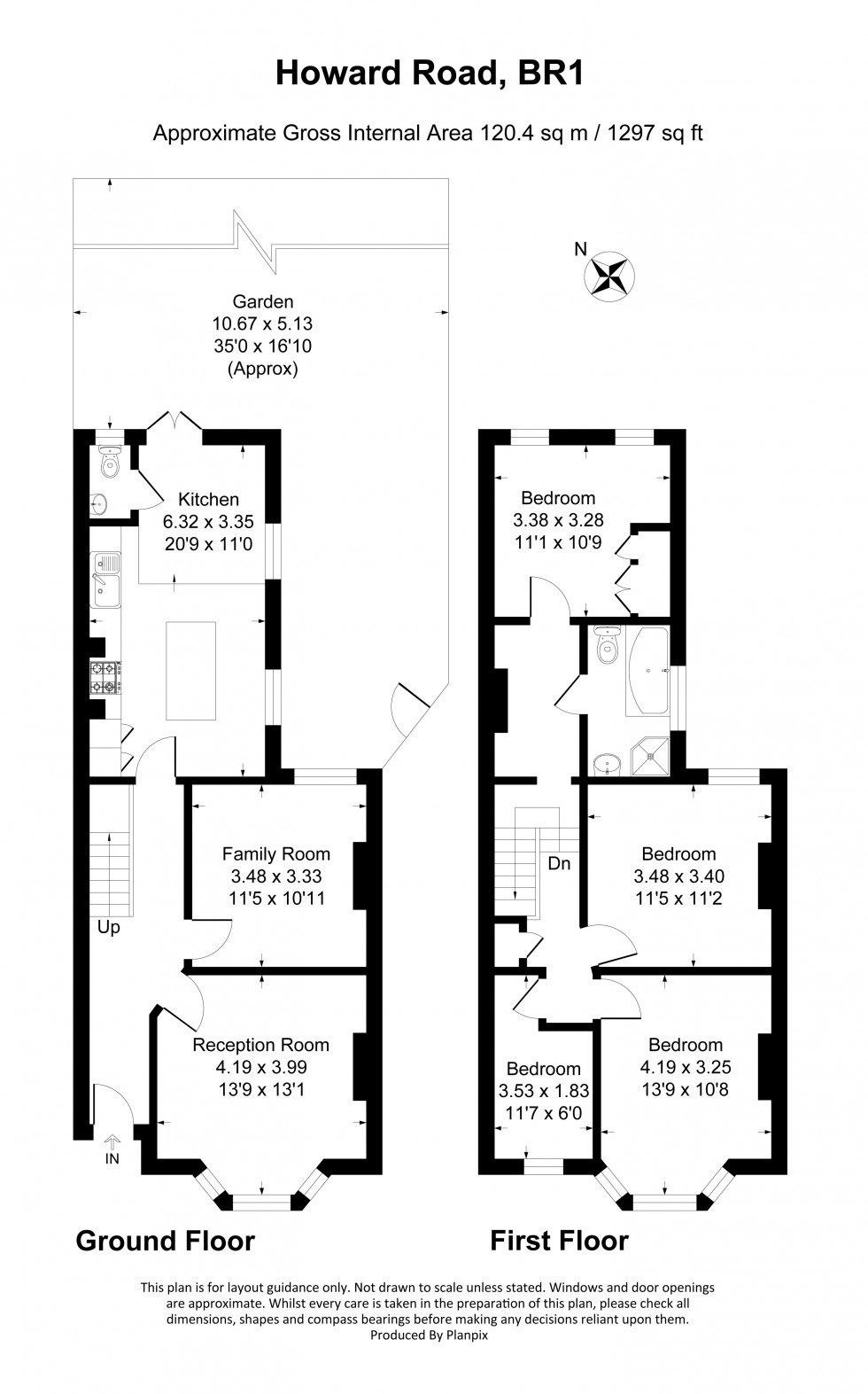 Floorplan for Howard Road, Bromley