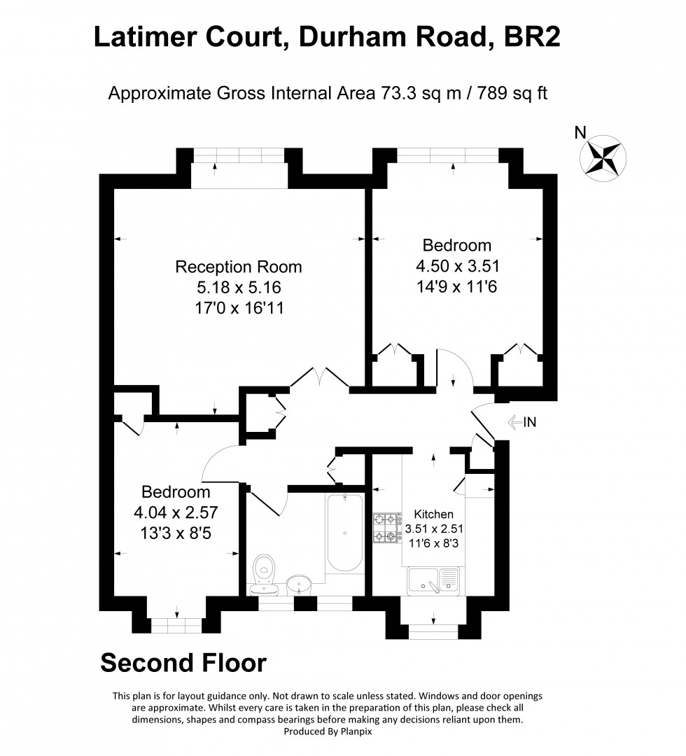 Floorplan for Durham Road, Bromley