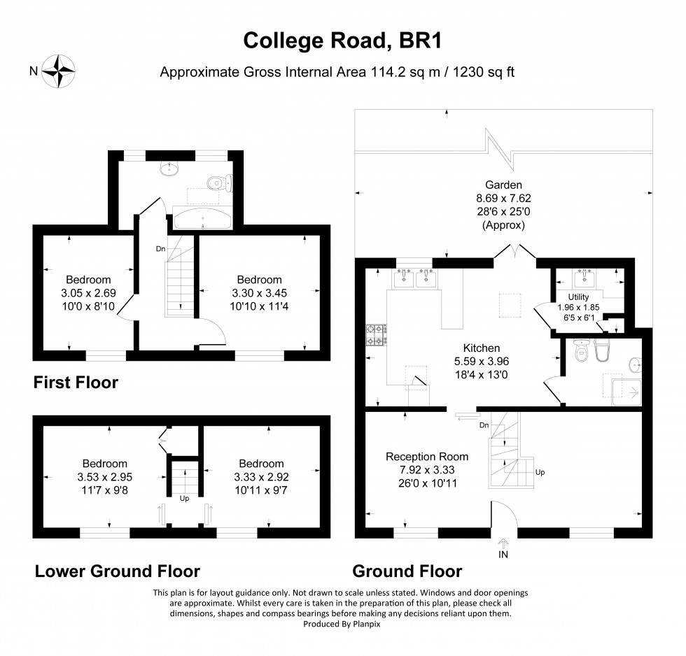 Floorplan for College Road, Bromley