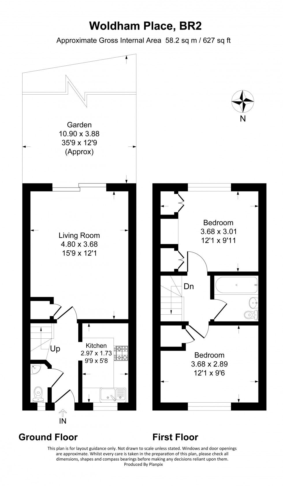 Floorplan for Woldham Place, Bromley