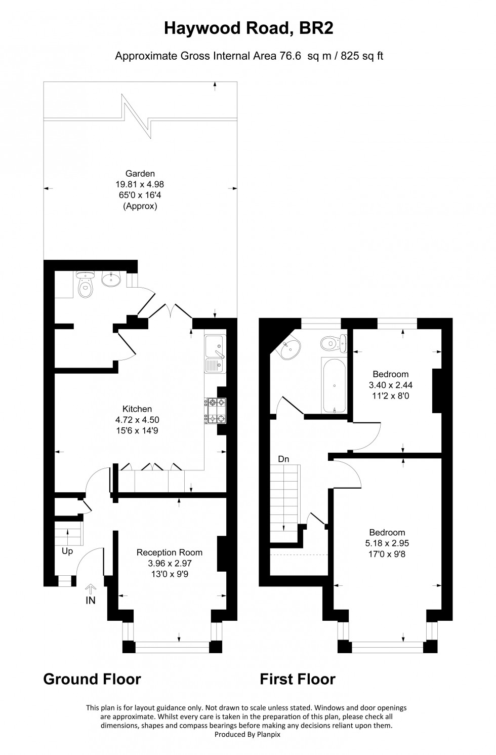 Floorplan for Haywood Road, Bromley