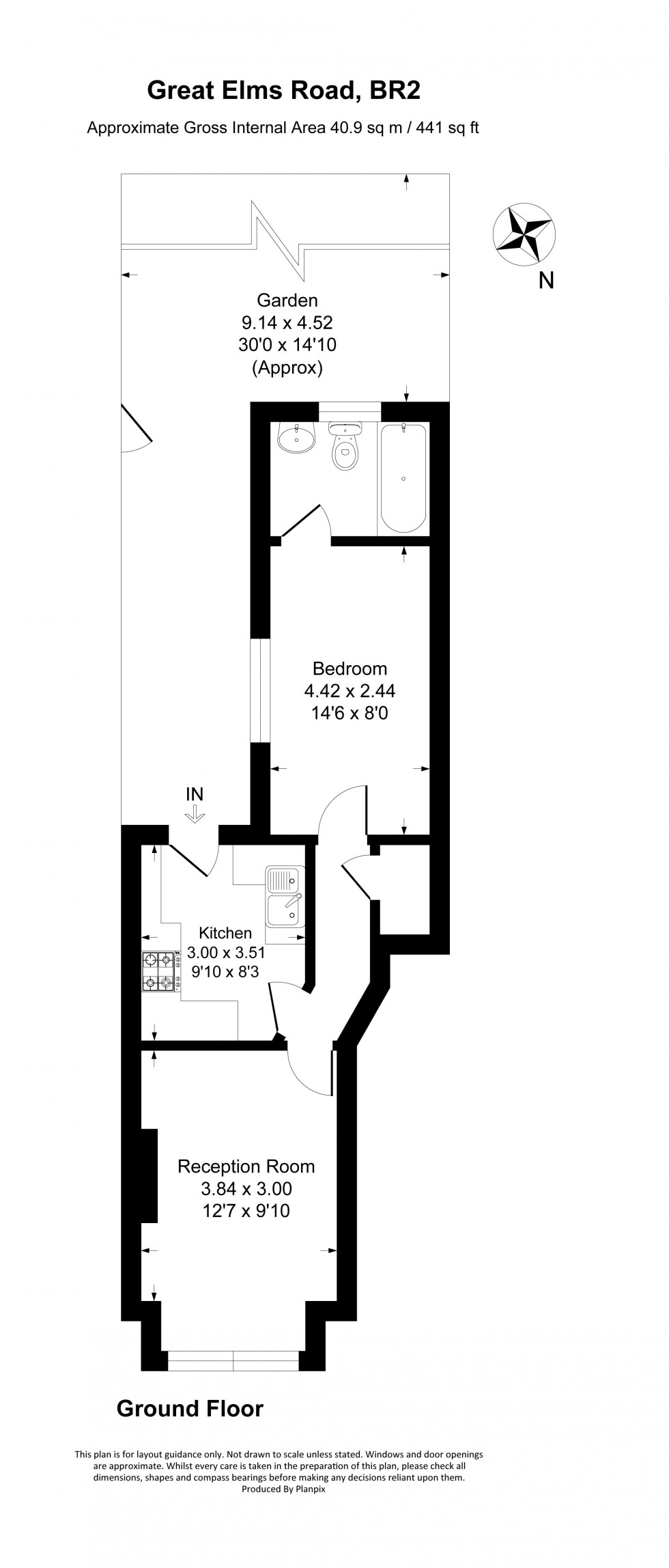 Floorplan for Great Elms Road, Bromley