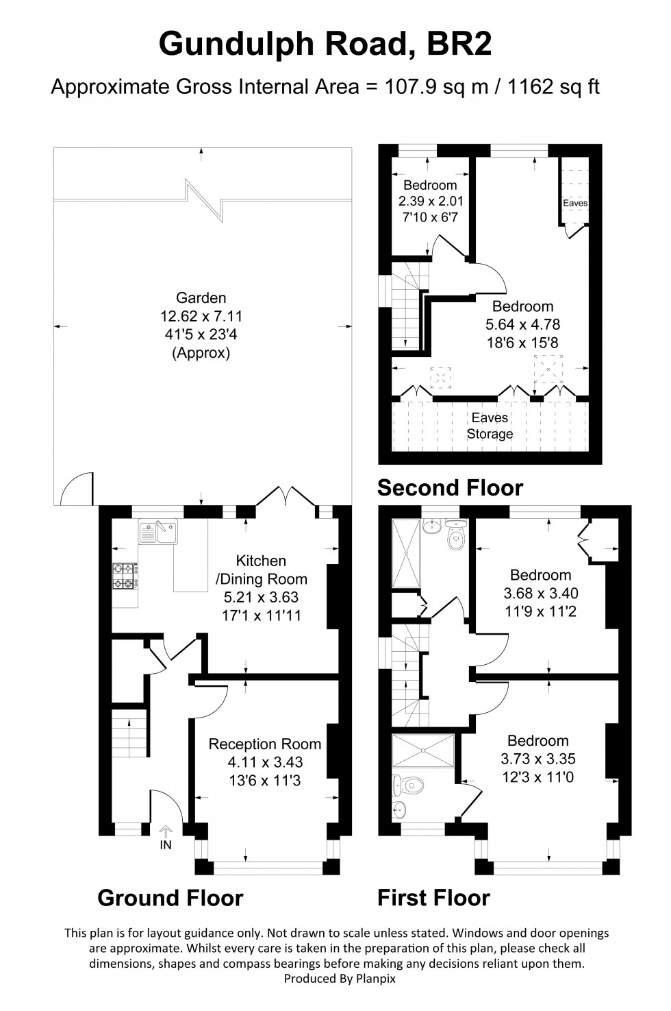 Floorplan for Gundulph Road, Bromley