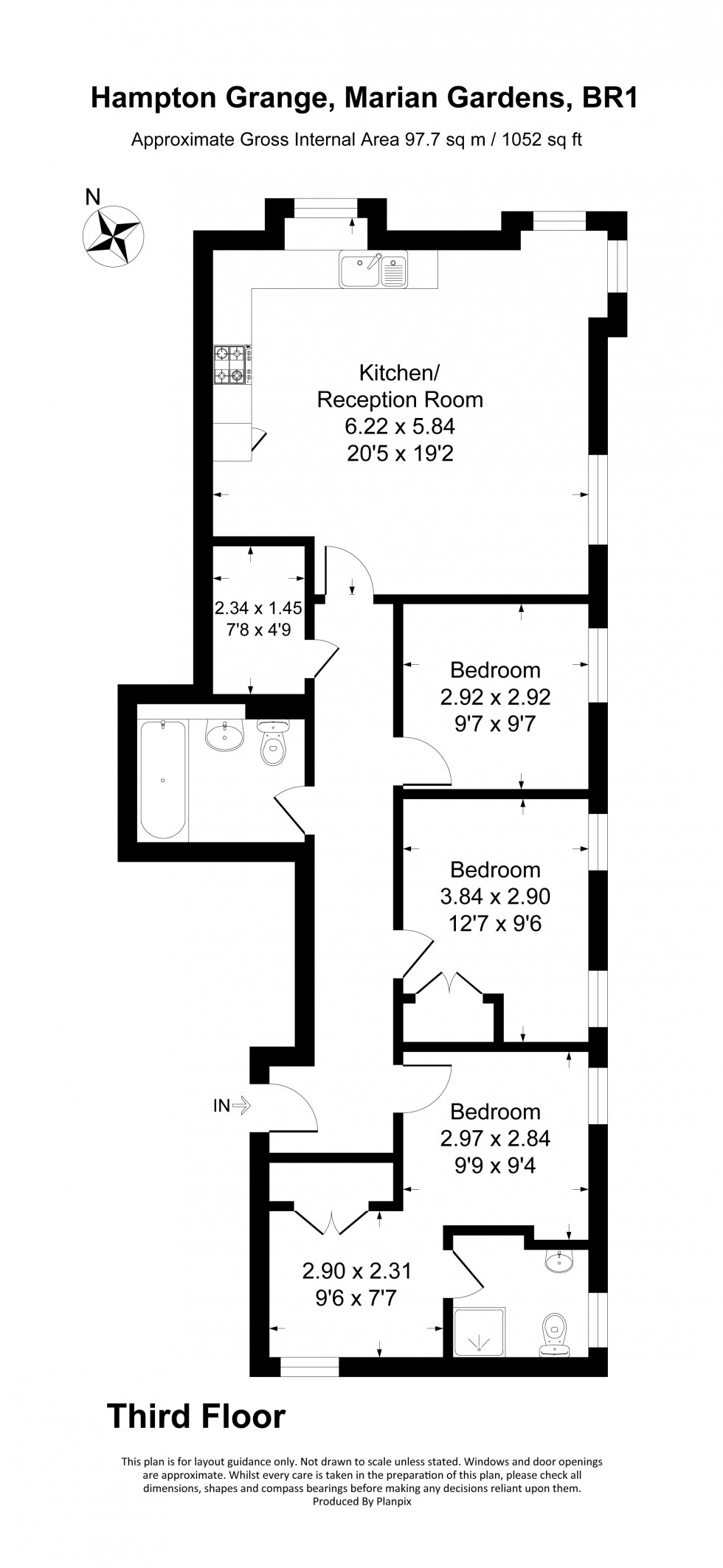 Floorplan for Marian Gardens, Bromley