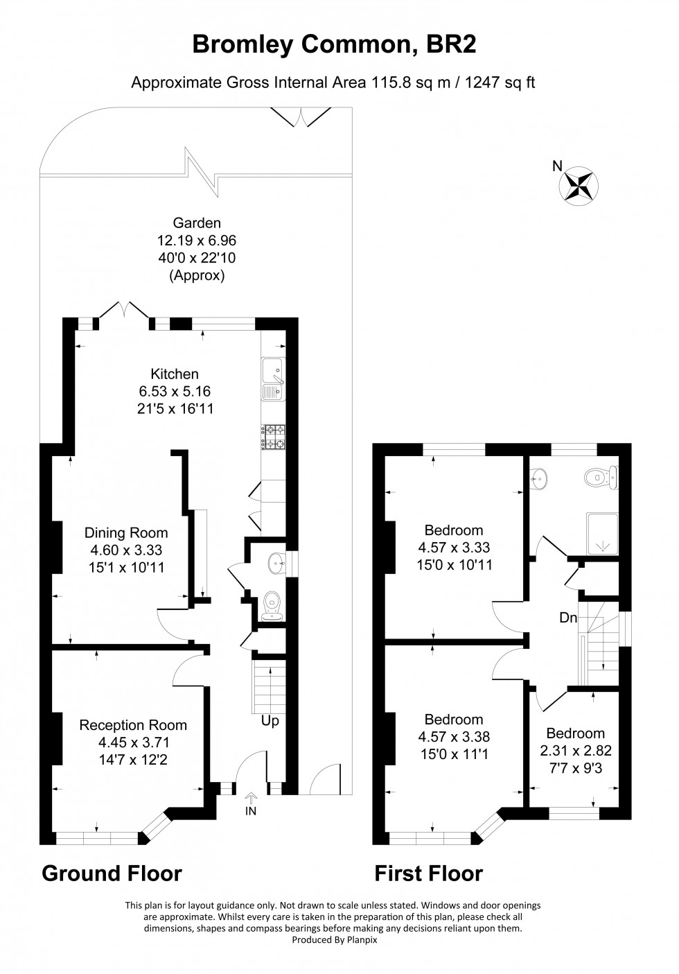 Floorplan for Bromley Common, Bromley