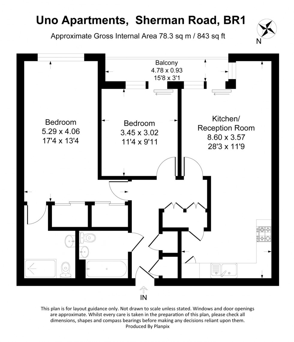 Floorplan for Sherman Road, Bromley