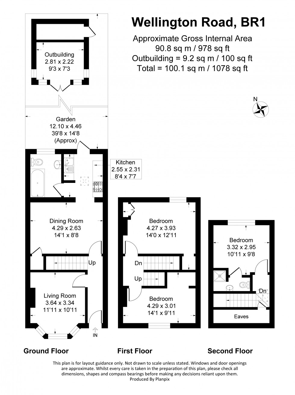 Floorplan for Wellington Road, Bromley
