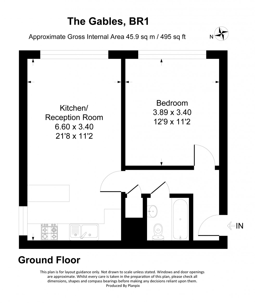 Floorplan for The Gables, 48-50 Cooden Close