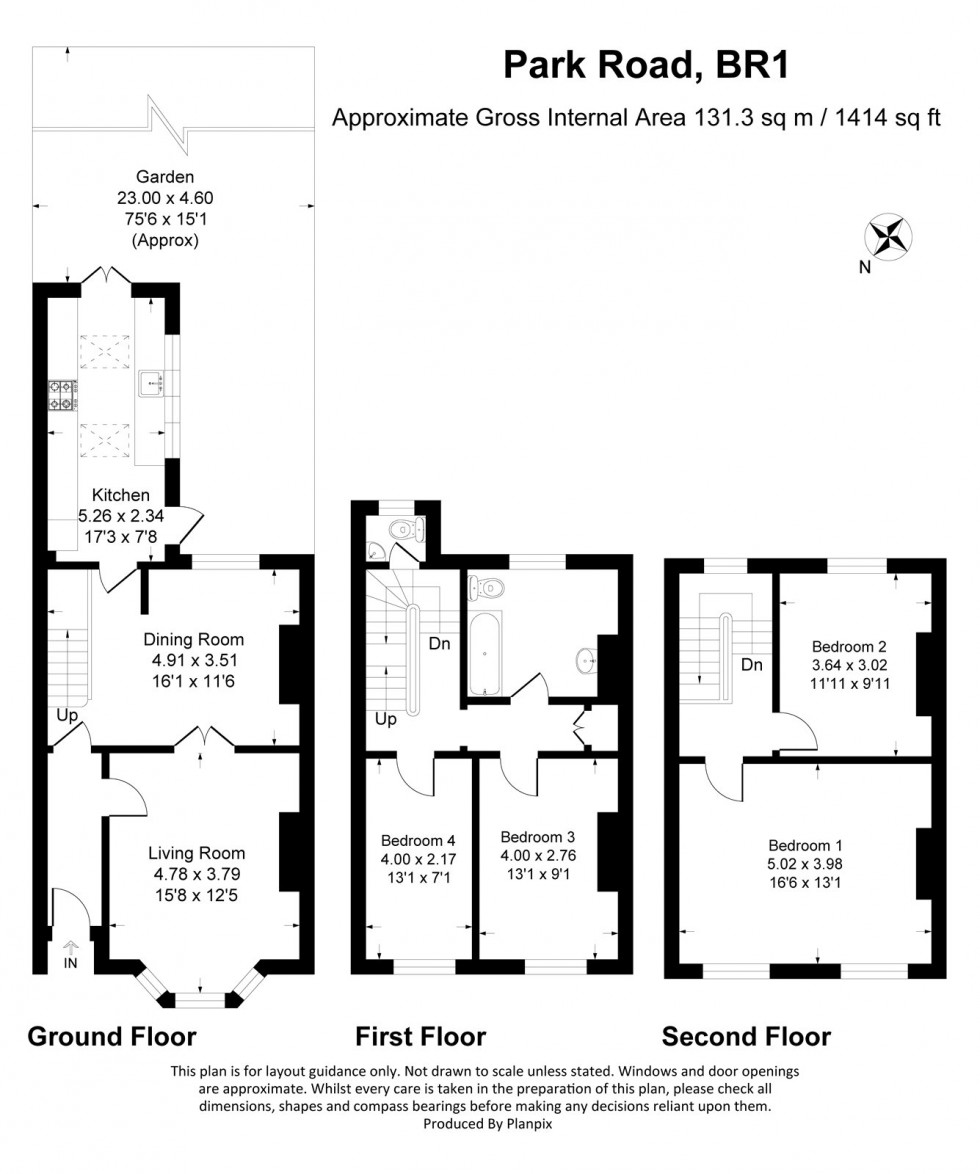 Floorplan for Park Road, Bromley