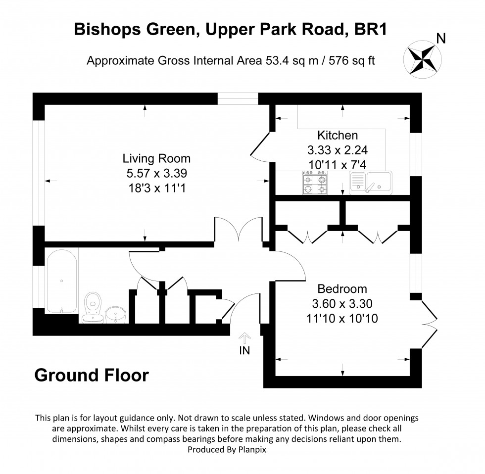 Floorplan for Bishops Green, Upper Park Road