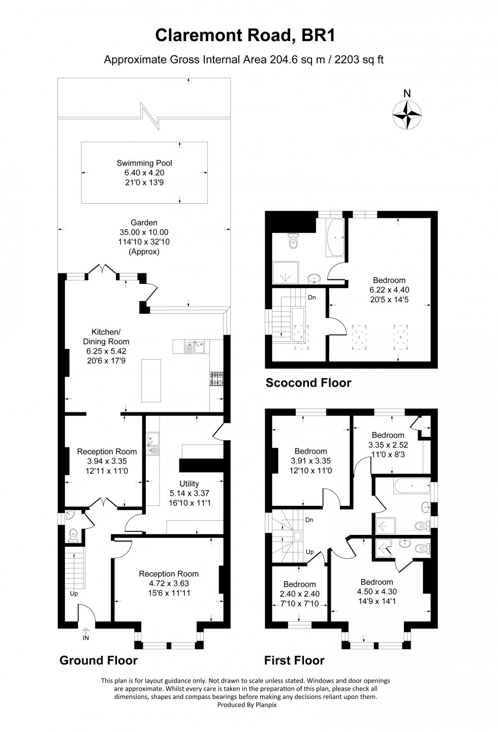 Floorplan for Claremont Road, Bickley