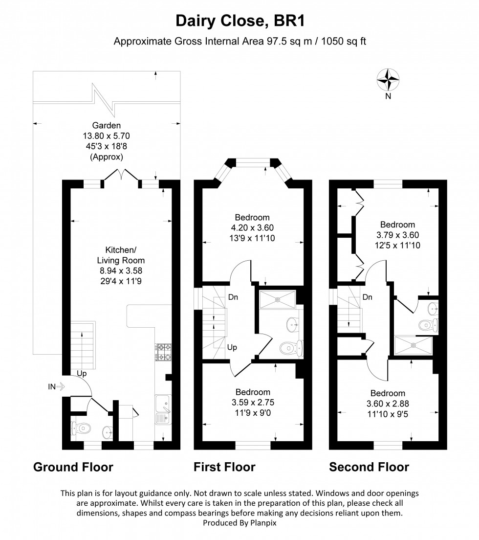 Floorplan for Dairy Close, Bromley
