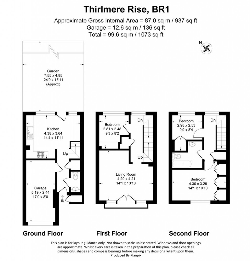 Floorplan for Thirlmere Rise, Bromley
