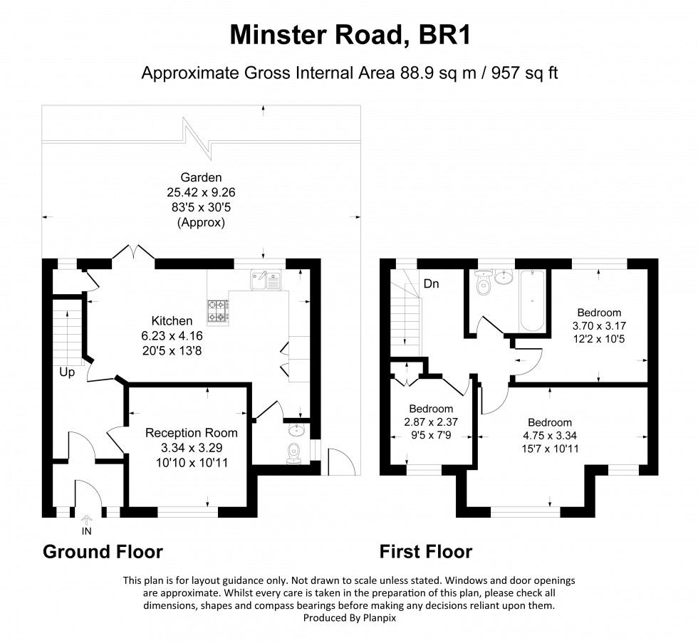 Floorplan for Minster Road, Bromley